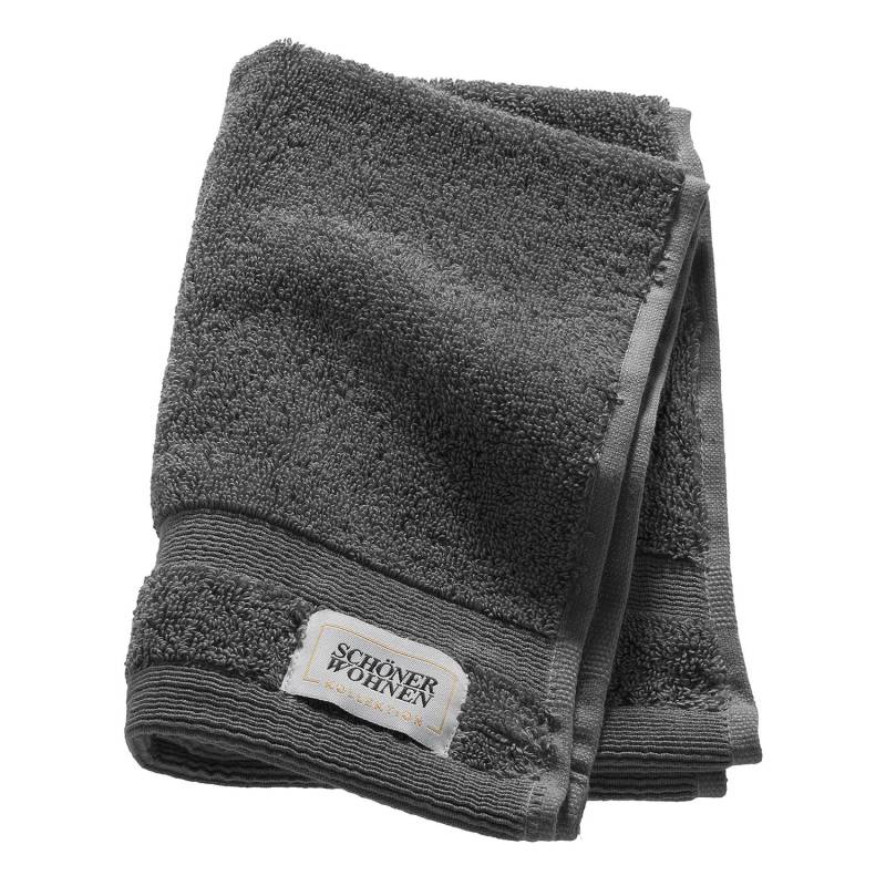 home24 Gästehandtücher Schöner Wohnen Cuddly 30 x 50cm Grau/Hellanthrazit von home24