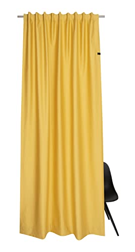 Schöner Wohnen Kollektion Gardine Soft 130x250 - Vorhang 2er Set Blickdicht gelb Baumwollmix - Vorhänge Wohnzimmer - Dekoschal - Curtains von Schöner Wohnen Kollektion
