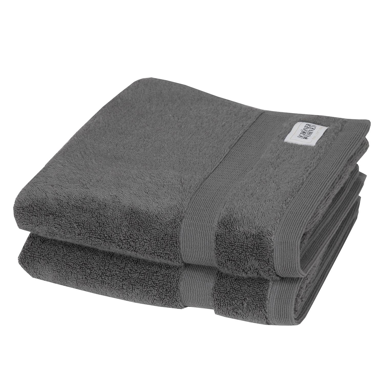 home24 Handtücher Schöner Wohnen Cuddly 50 x 100cm Grau/Hellanthrazit von home24