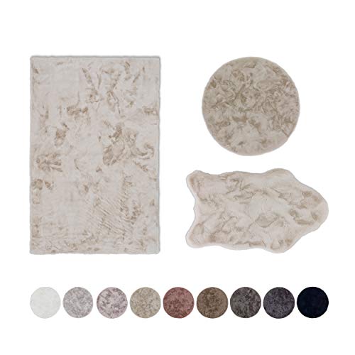 Schöner Wohnen Kollektion Hochwertiger Kunstfell Teppich flauschig - Teppich Wohnzimmer - Hochflorteppich Lammfell Schaffell - Dekofell Shape Creme 60 x 90 cm Schöner Wohnen Kollektion Hochwertiger Kunstfell Teppich flauschig - Teppich Wohnzimmer - Hochflorteppich Lammfell Schaffell - Dekofell Shape Creme 60 x 90 cm von Schöner Wohnen Kollektion