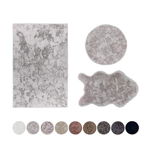 Schöner Wohnen Kollektion Hochwertiger Kunstfell Teppich flauschig - Teppich Wohnzimmer - Hochflorteppich Lammfell Schaffell - Dekofell rechteckig Silber 120 x 180 cm Schöner Wohnen Kollektion Hochwertiger Kunstfell Teppich flauschig - Teppich Wohnzimmer - Hochflorteppich Lammfell Schaffell - Dekofell rechteckig Silber 120 x 180 cm von Schöner Wohnen Kollektion