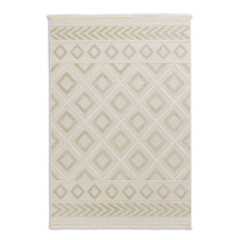 Schöner Wohnen Kollektion In-& Outdoor-Teppich 'Summer' beige Quadrate 80 x 150 cm von Schöner Wohnen Kollektion