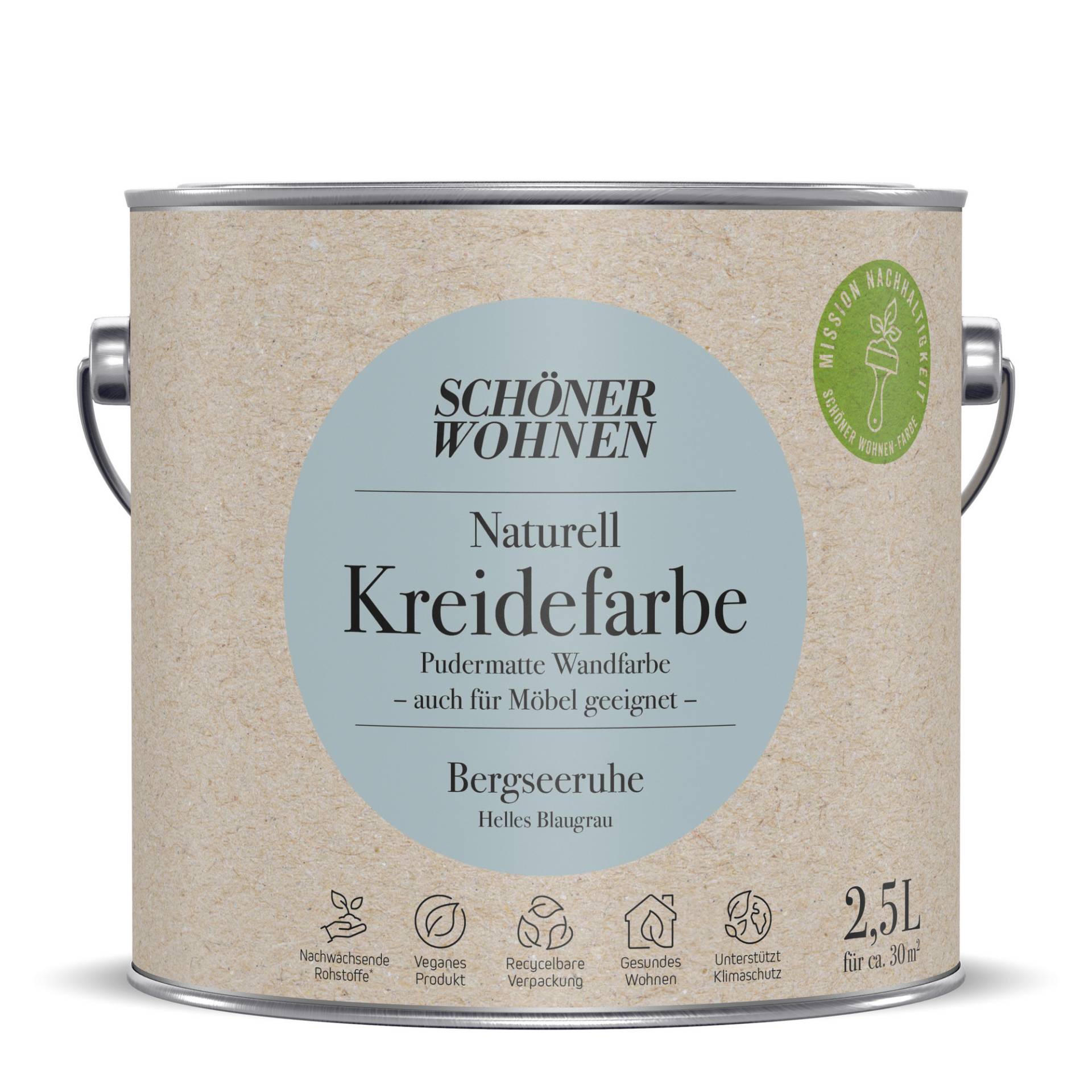 Schöner Wohnen Farbe Naturell Kreidefarbe 'Bergseeruhe' blaugrau matt 2,5 l Schöner Wohnen Farbe Naturell Kreidefarbe 'Bergseeruhe' blaugrau matt 2,5 l von Schöner Wohnen Farbe