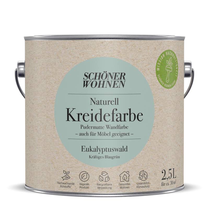 Schöner Wohnen Farbe Naturell Kreidefarbe 'Eukalyptuswald' blaugrün matt 2,5 l Schöner Wohnen Farbe Naturell Kreidefarbe 'Eukalyptuswald' blaugrün matt 2,5 l von Schöner Wohnen Farbe