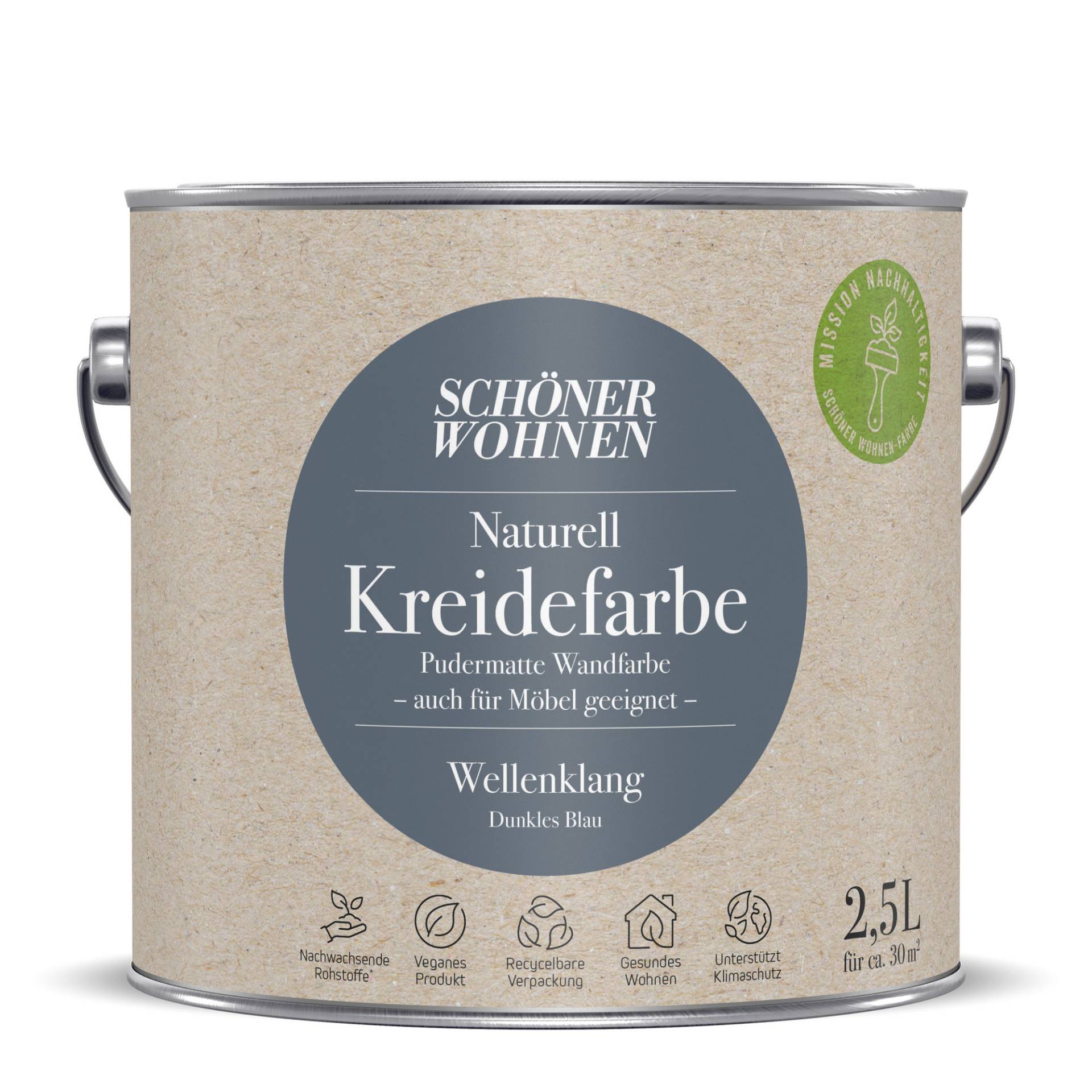 Schöner Wohnen Farbe Naturell Kreidefarbe 'Wellenklang' dunkelblau matt 2,5 l Schöner Wohnen Farbe Naturell Kreidefarbe 'Wellenklang' dunkelblau matt 2,5 l von Schöner Wohnen Farbe