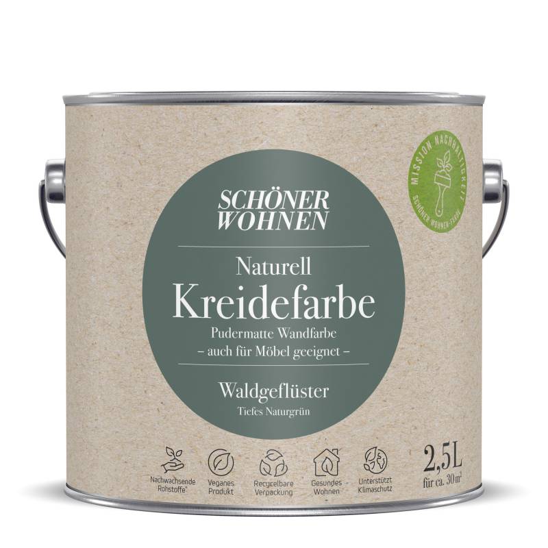 Schöner Wohnen Farbe Naturell Kreidefarbe 'Waldgeflüster' dunkelgrün matt 2,5 l Schöner Wohnen Farbe Naturell Kreidefarbe 'Waldgeflüster' dunkelgrün matt 2,5 l von Schöner Wohnen Farbe
