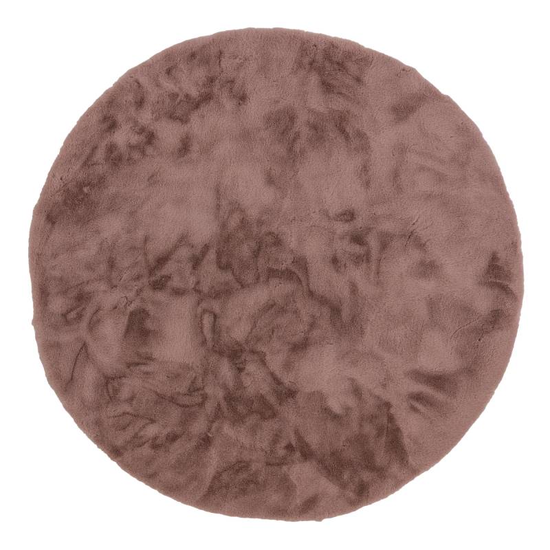 Schöner Wohnen Kollektion Kunstfell-Teppich 'Tender' altrosa Ø 120 cm von Schöner Wohnen Kollektion