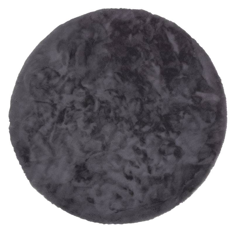 Schöner Wohnen Kollektion Kunstfell-Teppich 'Tender' anthrazit Ø 120 cm von Schöner Wohnen Kollektion