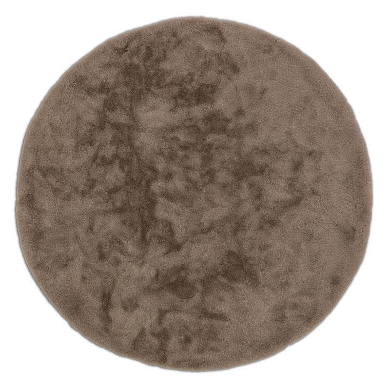 Schöner Wohnen Kollektion Kunstfell-Teppich 'Tender' cappuccino Ø 120 cm von Schöner Wohnen Kollektion