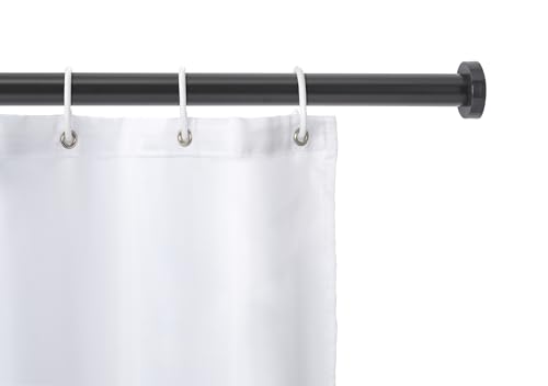 Schöner Wohnen Kollektion Teleskop-Duschstange Mod. Obleon aus Aluminium für Badezimmer schwarz ausziehbar 110-185 cm Durchmesser 28 mm rutschfeste Endkappen von Schöner Wohnen Kollektion
