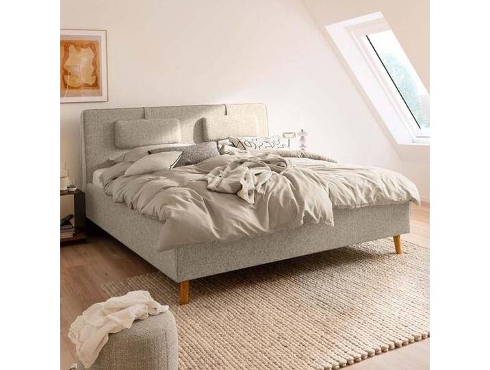 Schöner Wohnen Polsterbett Madrid Komfort Webstoff 180x200cm modern, Mit Kopfteil von Schöner-Wohnen-Kollektion