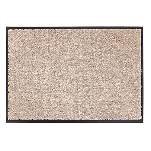 Schöner Wohnen Kollektion strapazierfähige Schmutzfangmatte Miami – getuftete Fußmatte 67x100 cm in Beige – waschbarer Sauberlauf von Schöner Wohnen Kollektion