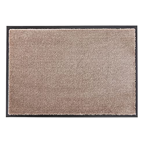 Schöner Wohnen Kollektion strapazierfähige Schmutzfangmatte Miami – getuftete Fußmatte 67x100 cm in Taupe – waschbarer Sauberlauf von Schöner Wohnen Kollektion