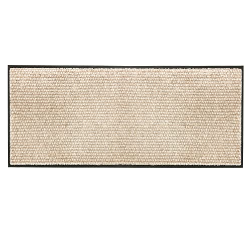 Schöner Wohnen Kollektion strapazierfähige Schmutzfangmatte Miami – getuftete Fußmatte 67x150 cm in Beige – waschbarer Sauberlauf von Schöner Wohnen Kollektion