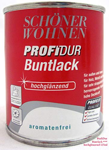 125 ml Schutz Farbe Ral 6005 Moosgrün Moos Grün Schöner Wohnen Profidur Bunt Trend Lack Dose hoch glänzend aromatenfrei innen außen Bowatex von Schöner Wohnen