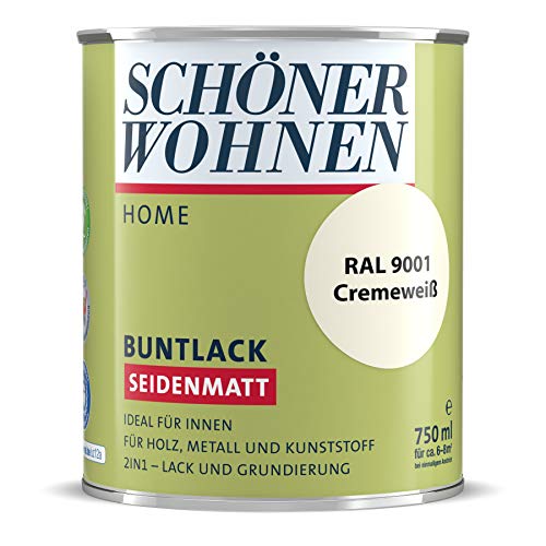 DurAcryl Buntlack Cremeweiß 750 ml RAL 9001 Seidenmatt Schöner Wohnen von Schöner Wohnen