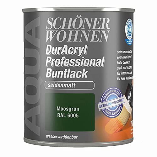 DurAcryl Buntlack Professional 375 ml Moosgrün Seidenmatt Schöner Wohnen von Schöner Wohnen