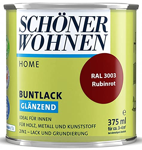DurAcryl Buntlack Rubinrot 375 ml RAL 3003 Glänzend Schöner Wohnen von Schöner Wohnen