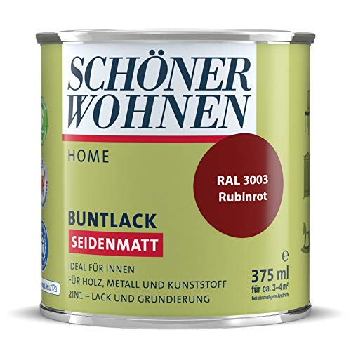 DurAcryl Buntlack Rubinrot 375 ml RAL 3003 Seidenmatt Schöner Wohnen von Schöner Wohnen