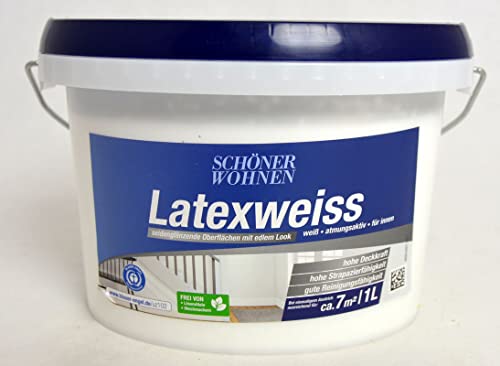 Latexweiss seidenglänzend 1 l Schöner Wohnen von Schöner Wohnen