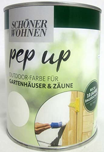 Pep up Outdoor-Farbe für Gartenhäuser und Zäune 2,5 l weiß von Schöner Wohnen