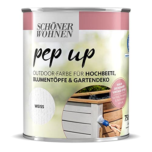 Schöner Wohnen Pep up Outdoor-Farbe shabby vintage (Weiss) von Schöner Wohnen