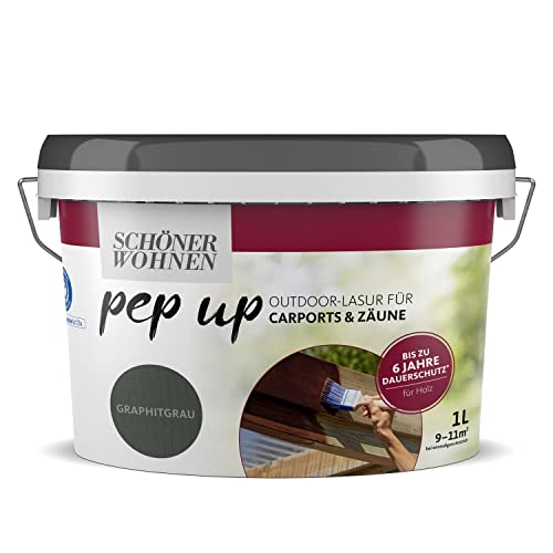 Pep up Outdoor-Lasur f. Carports & Zäune (Graphitgrau) von Schöner Wohnen