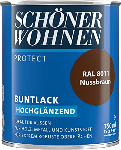 Profidur 750 ml Buntlack RAL 8011 Nussbraun Hochglänzend Schöner Wohnen von Schöner Wohnen