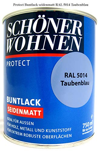 Profidur Buntlack 750 ml RAL 5014 Taubenblau Seidenmatt Schöner Wohnen von Schöner Wohnen