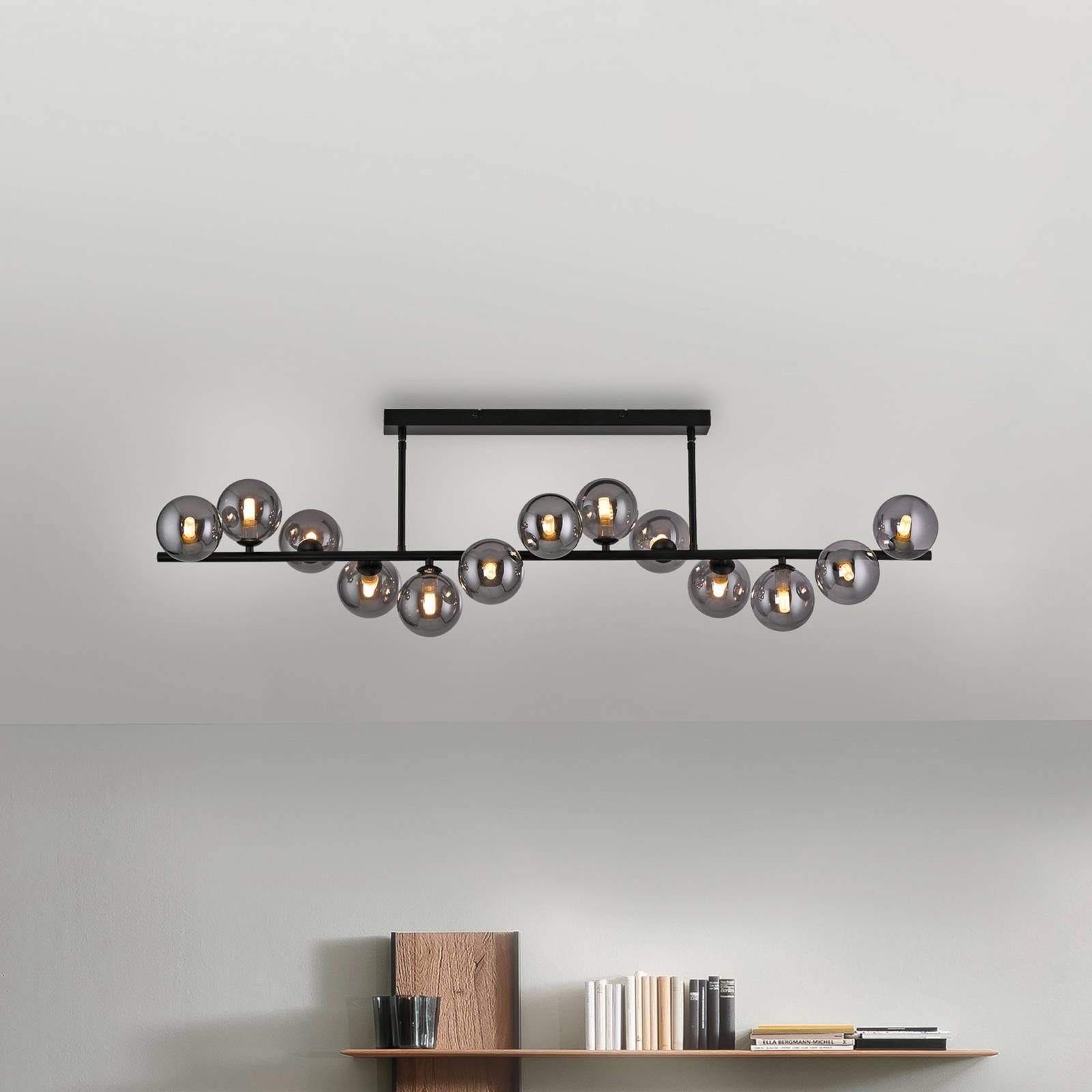 SCHÖNER WOHNEN Deckenleuchte Dubai, Rauchglas, 13-fl., G9 SCHÖNER WOHNEN Deckenleuchte Dubai, Rauchglas, 13-fl., G9 von Schöner Wohnen