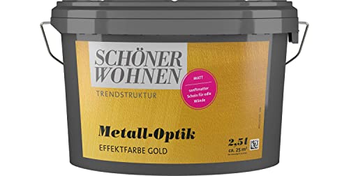 SCHÖNER WOHNEN FARBE Effektfarbe Metalloptik 2,5L gold von Schöner Wohnen