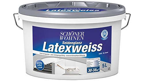 SCHÖNER WOHNEN FARBE Innenfarbe Latexweiß 5,0L DIN EN 13 300 5 l, weiß von Schöner Wohnen