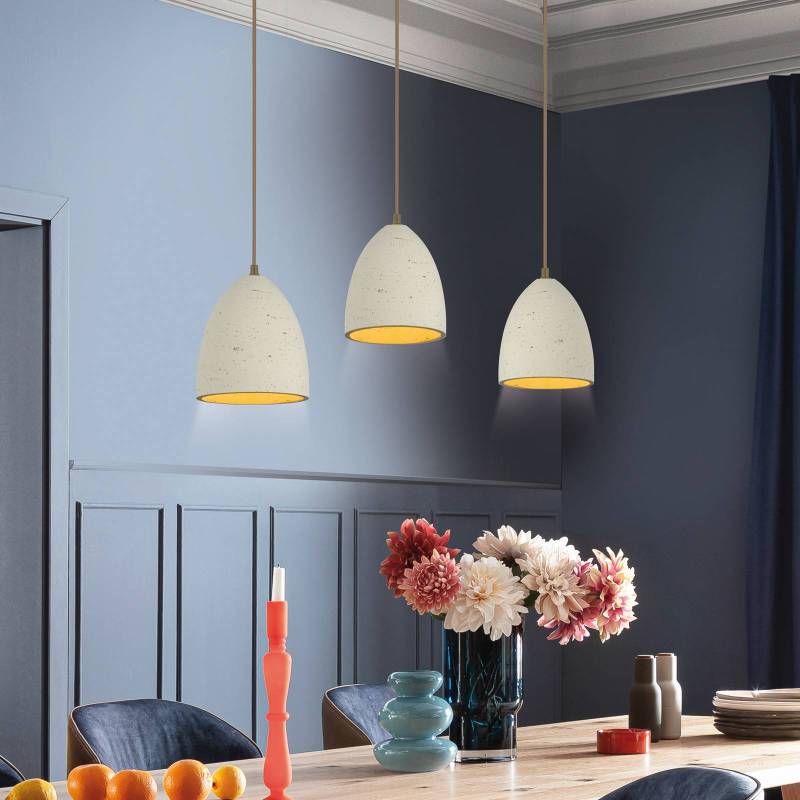 SCHÖNER WOHNEN Hängelampe Traventa, 3-flammig, beige, E27 von Schöner Wohnen