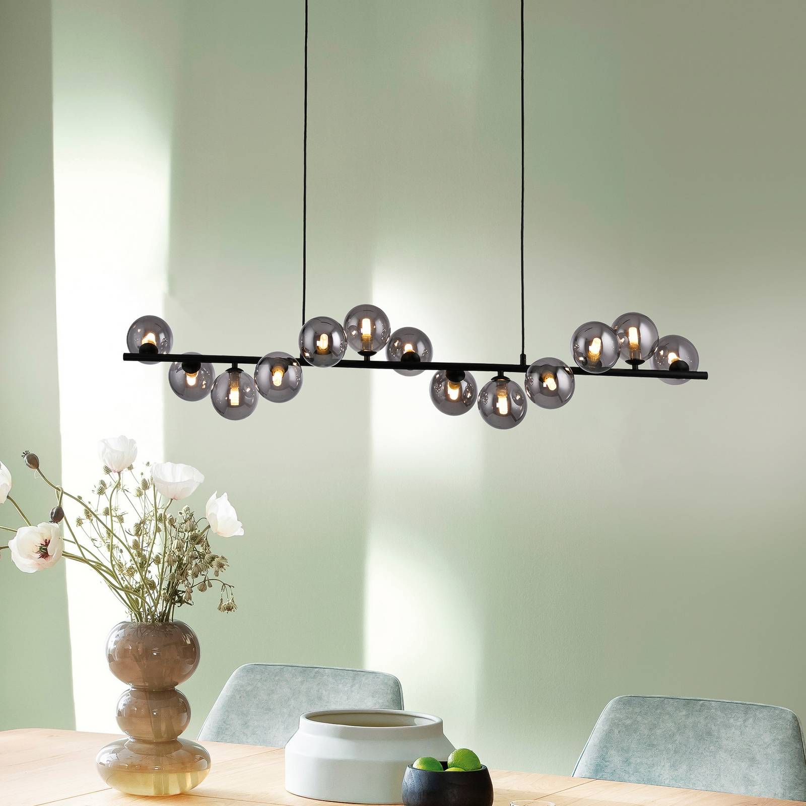 SCHÖNER WOHNEN Hängeleuchte Dubai, Rauchglas, 13-fl., G9 SCHÖNER WOHNEN Hängeleuchte Dubai, Rauchglas, 13-fl., G9 von Schöner Wohnen