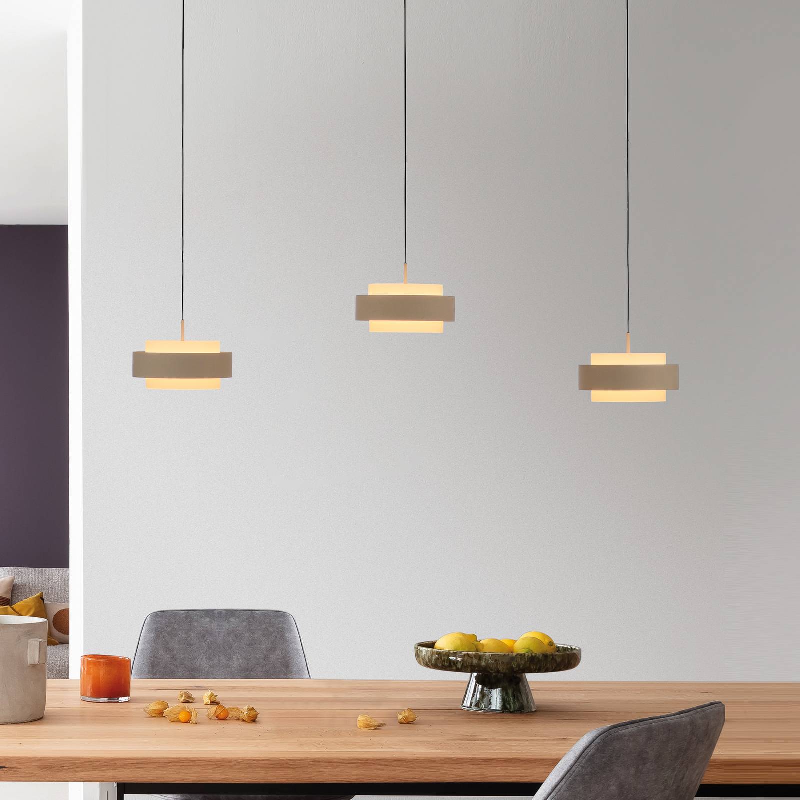 SCHÖNER WOHNEN LED-Hängelampe Elmo, Sandbrise, 3-fl., 3000 K SCHÖNER WOHNEN LED-Hängelampe Elmo, Sandbrise, 3-fl., 3000 K von Schöner Wohnen