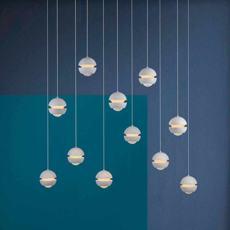 SCHÖNER WOHNEN LED-Hängelampe Lini weiß 11-fl. lang, 3.000 K SCHÖNER WOHNEN LED-Hängelampe Lini weiß 11-fl. lang, 3.000 K von Schöner Wohnen