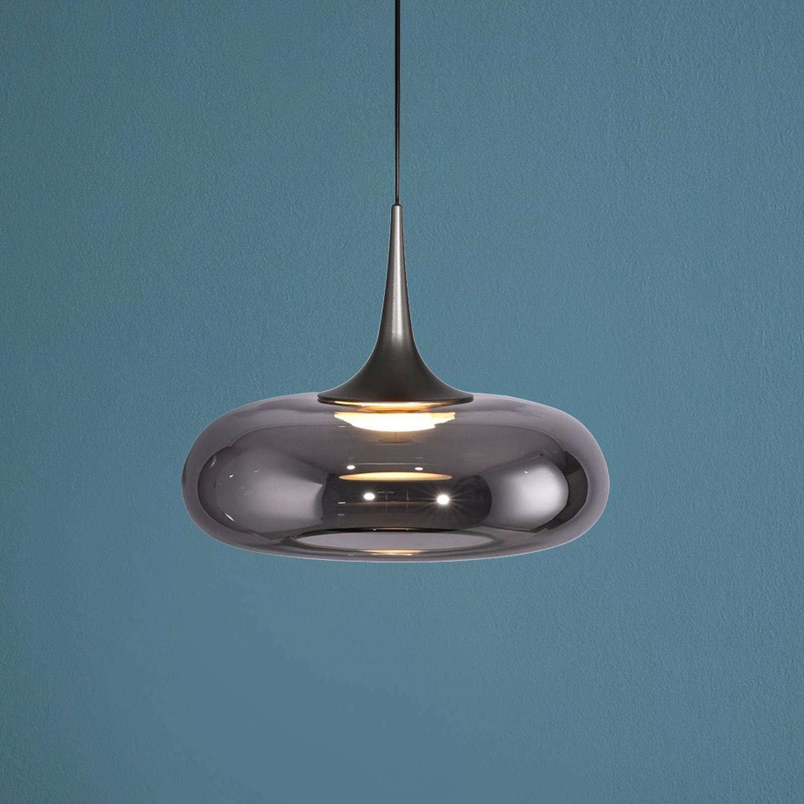 SCHÖNER WOHNEN LED-Hängelampe Posh 1-fl., Rauchglas, 3.000 K SCHÖNER WOHNEN LED-Hängelampe Posh 1-fl., Rauchglas, 3.000 K von Schöner Wohnen