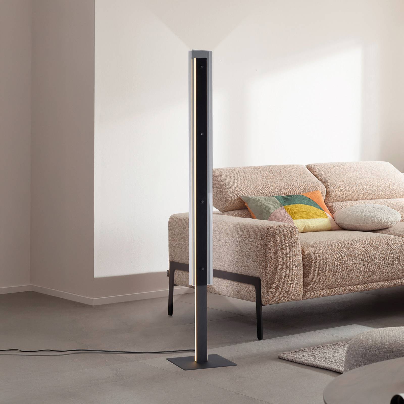 SCHÖNER WOHNEN LED-Stehlampe Lena, Eisen, schwarz, Dimmer SCHÖNER WOHNEN LED-Stehlampe Lena, Eisen, schwarz, Dimmer von Schöner Wohnen