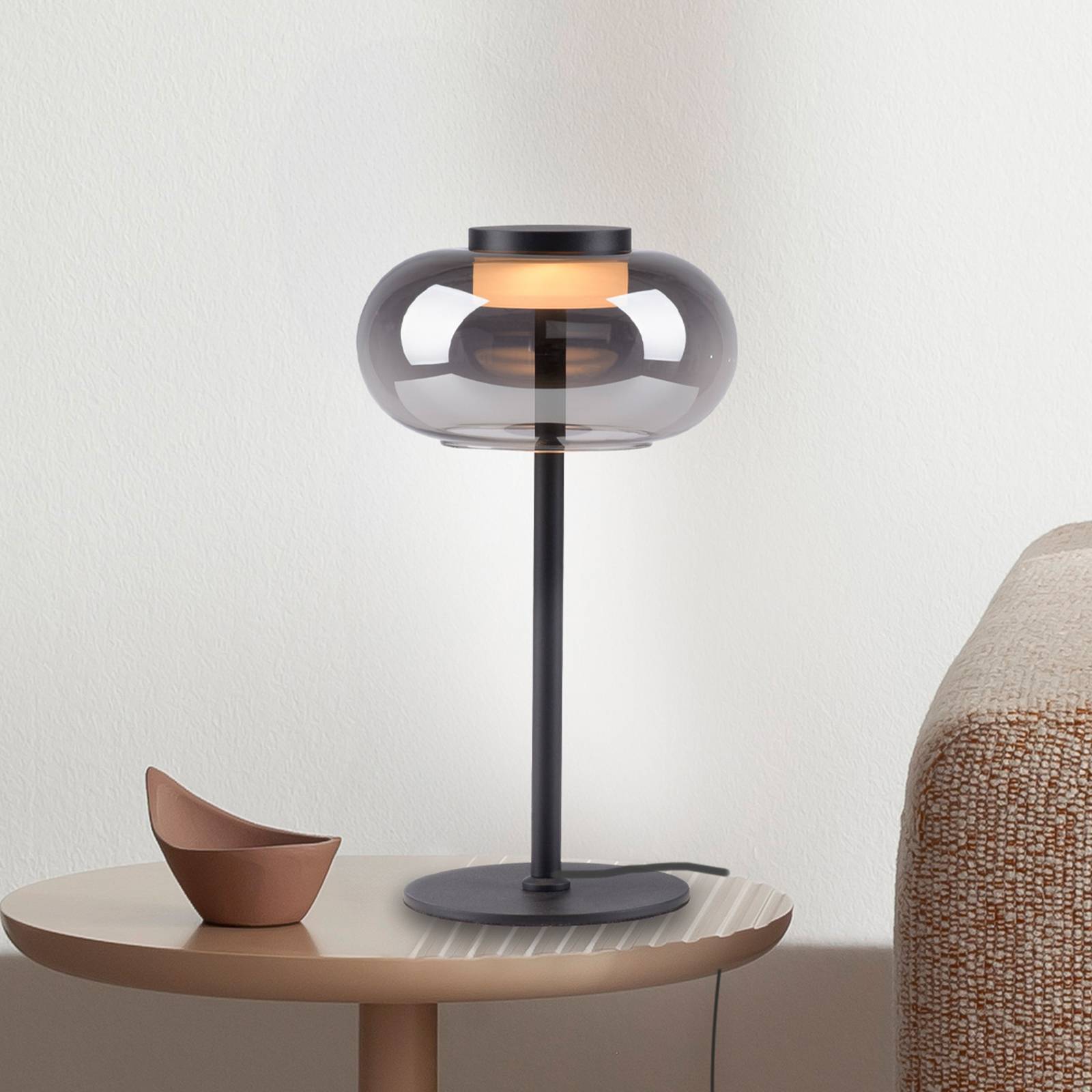 SCHÖNER WOHNEN LED-Tischlampe Sia, schwarz/rauchgrau 3.000 K SCHÖNER WOHNEN LED-Tischlampe Sia, schwarz/rauchgrau 3.000 K von Schöner Wohnen