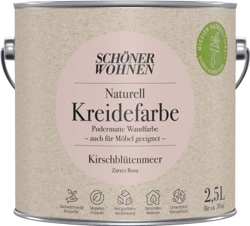 Schöner Wohnen 2,5L Naturell Kreidefarbe Kirschblütenmeer, Zartes Rosa von Schöner Wohnen