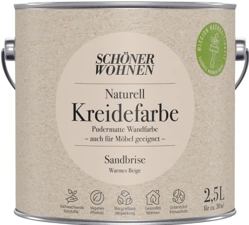 Schöner Wohnen 2,5L Naturell Kreidefarbe Sandbrise, Warmes Beige von Schöner Wohnen