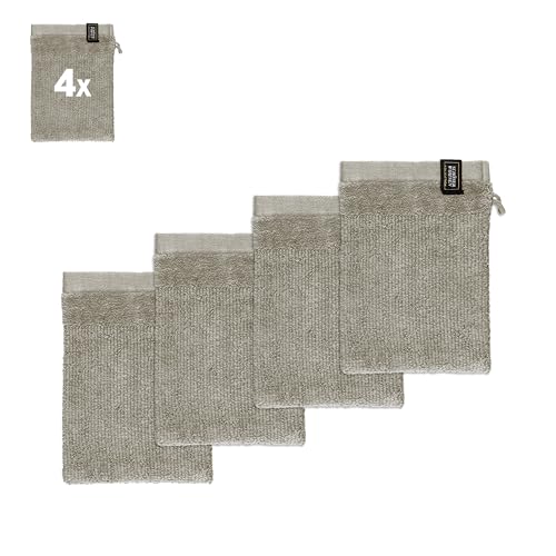 Schöner Wohnen 4er Set Waschhandschuh Sense Farbe Sand Größe 16x21 von Schöner Wohnen