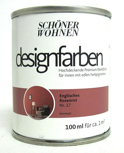 Schöner Wohnen Designfarbe Englisches Rosenrot Nr. 17 100 ml von Schöner Wohnen