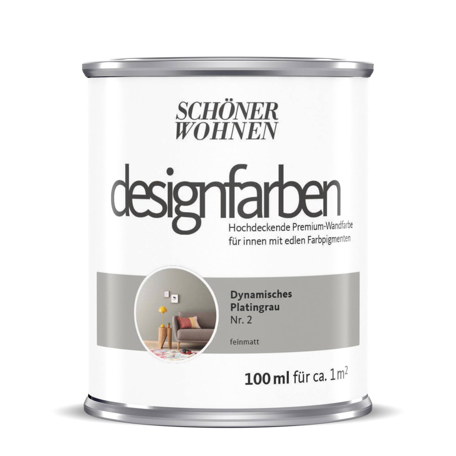Schöner Wohnen Designfarben Dynamisches Platingrau 100 ml Schöner Wohnen Designfarben Dynamisches Platingrau 100 ml von Schöner Wohnen