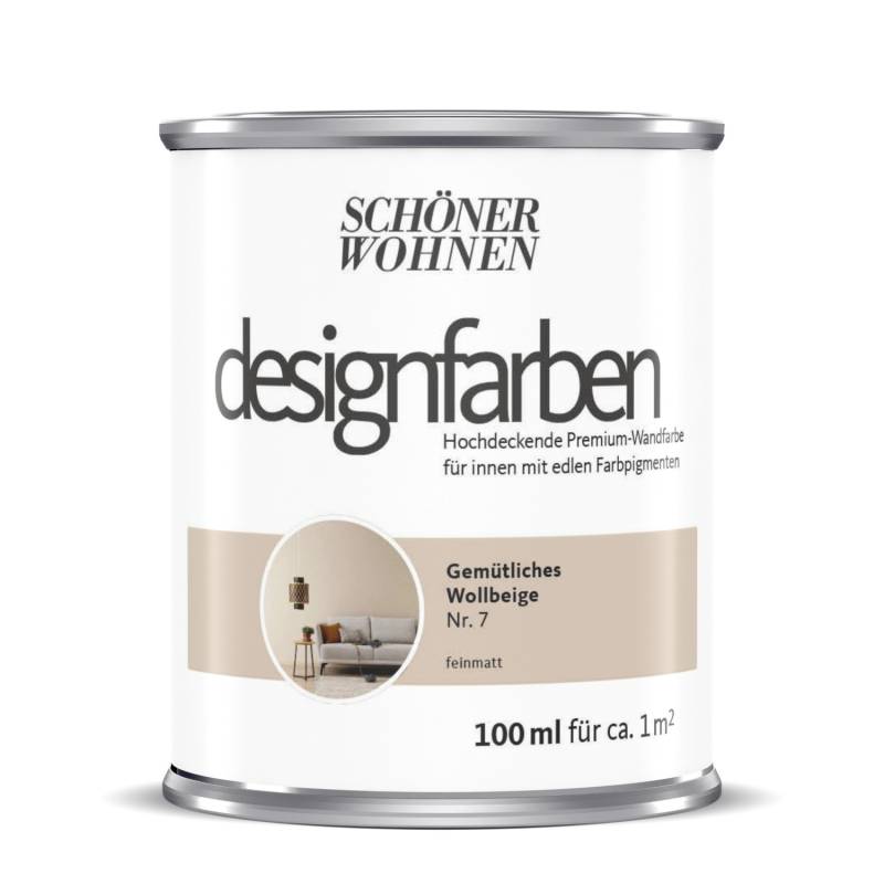 Schöner Wohnen Designfarben Gemütliches Wollbeige 100 ml von Schöner Wohnen