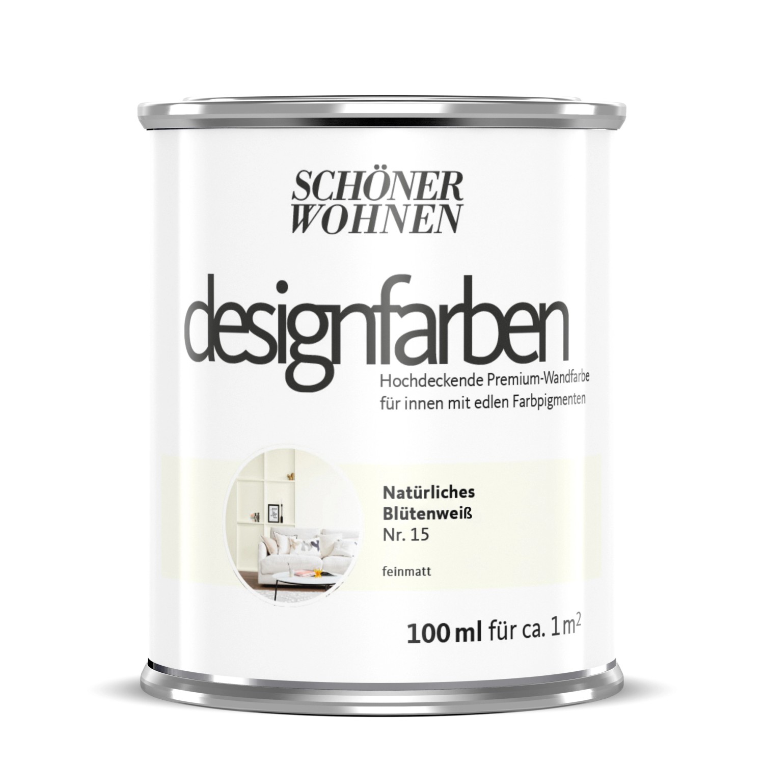 Schöner Wohnen Designfarben Natürliches Blütenweiß 100 ml Schöner Wohnen Designfarben Natürliches Blütenweiß 100 ml von Schöner Wohnen