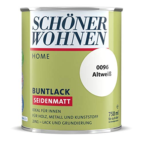 Schöner Wohnen DurAcryl Buntlack Altweiss 750ml 0096 Seidenmatt von Schöner Wohnen
