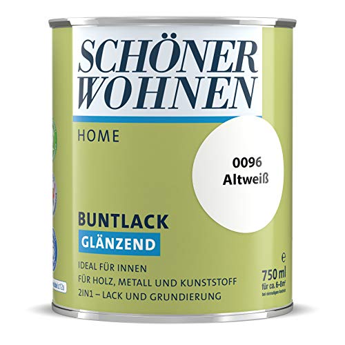 Schöner Wohnen Profidur DurAcryl Altweiss 0096 / 750 ml / glänzend / aromatenfrei / für außen u. innen / für Holz, Metall u. Kunststoff von Schöner Wohnen