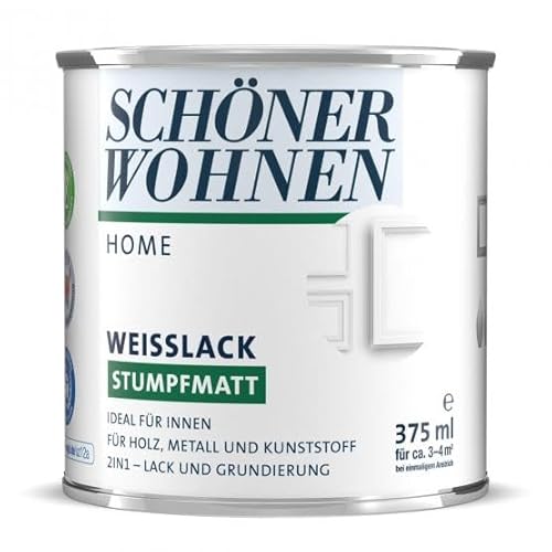 Schöner Wohnen Home Weißlack 375 ml stumpfmatt Acryl-Lack von Schöner Wohnen
