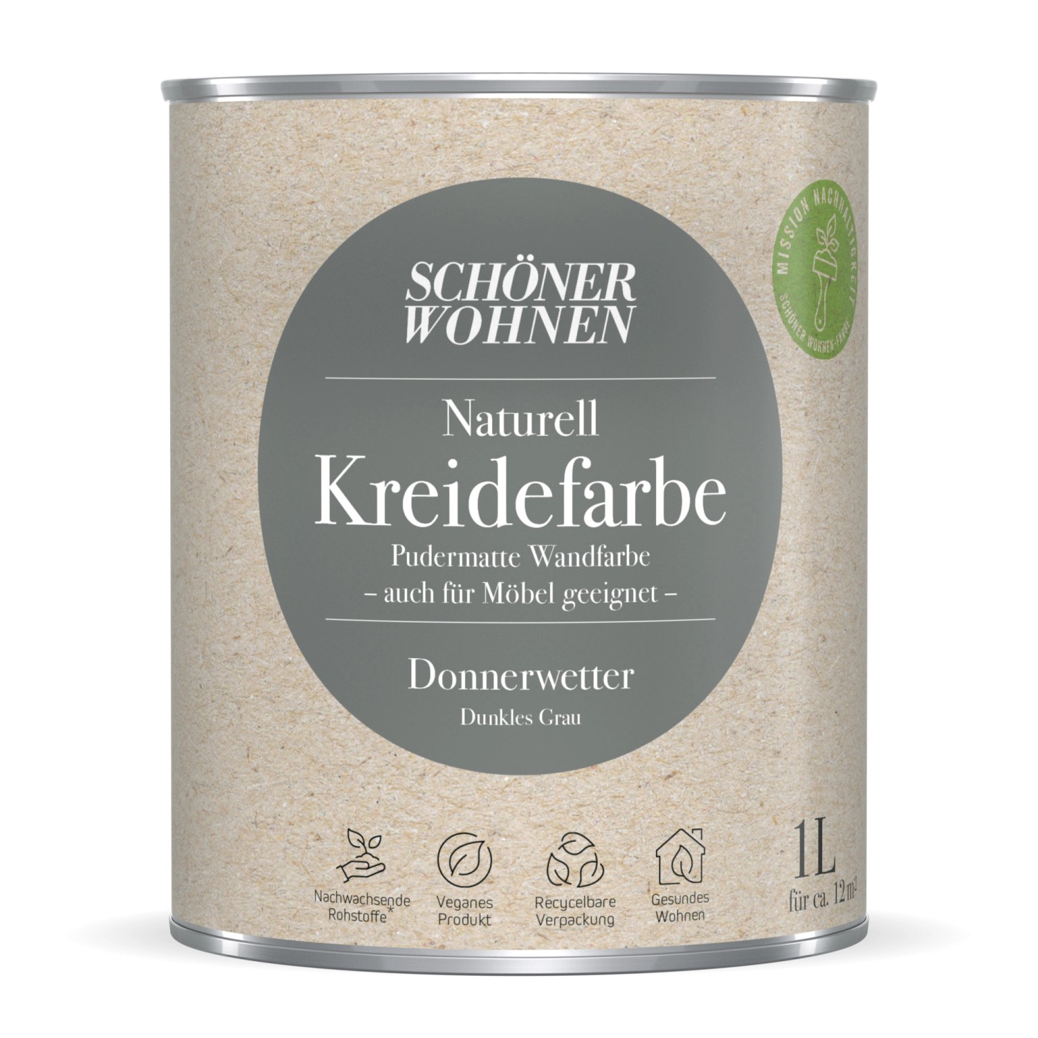 Schöner Wohnen Kreidefarbe Naturell Donnerwetter 1 l Schöner Wohnen Kreidefarbe Naturell Donnerwetter 1 l von Schöner Wohnen